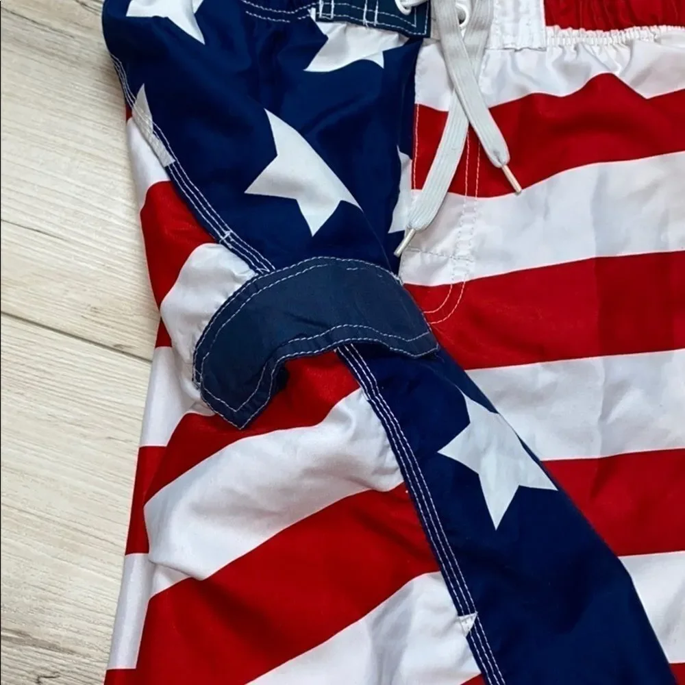 Kanu Surf Swim Trunks USA Flag Small